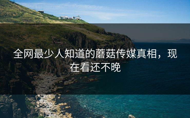 全网最少人知道的蘑菇传媒真相，现在看还不晚