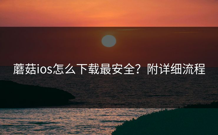 蘑菇ios怎么下载最安全？附详细流程