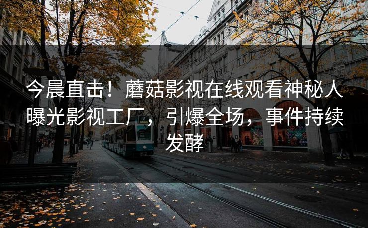 今晨直击！蘑菇影视在线观看神秘人曝光影视工厂，引爆全场，事件持续发酵