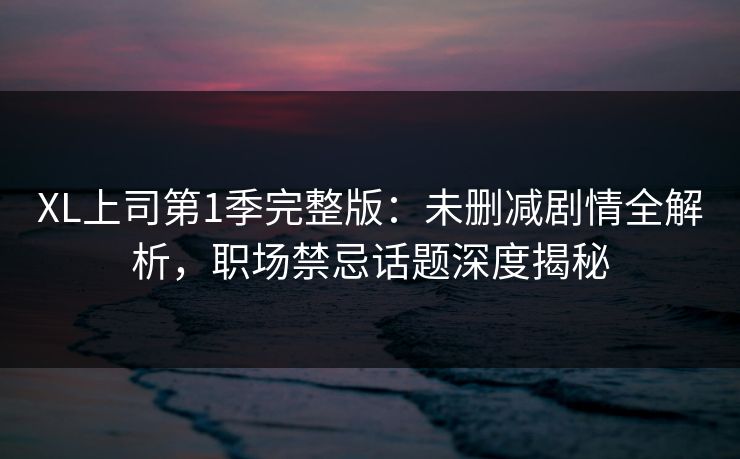XL上司第1季完整版：未删减剧情全解析，职场禁忌话题深度揭秘